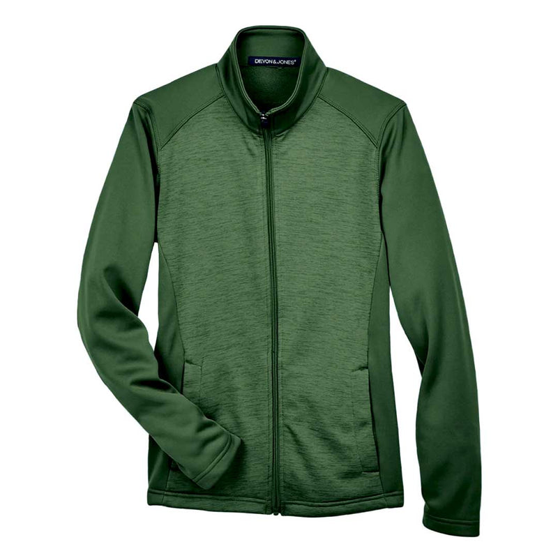 Devon & Jones - Women's Newbury Colorblock Melange Fleece Full Zip Jacket (DG796W NG)