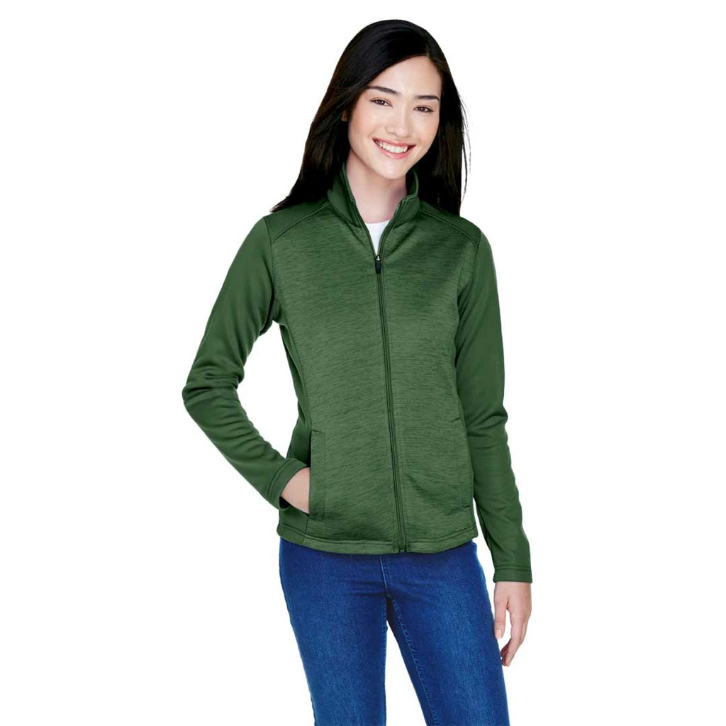 Devon & Jones - Women's Newbury Colorblock Melange Fleece Full Zip Jacket (DG796W NG)
