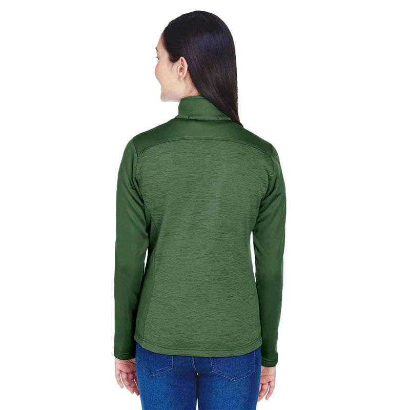 Devon & Jones - Women's Newbury Colorblock Melange Fleece Full Zip Jacket (DG796W NG)