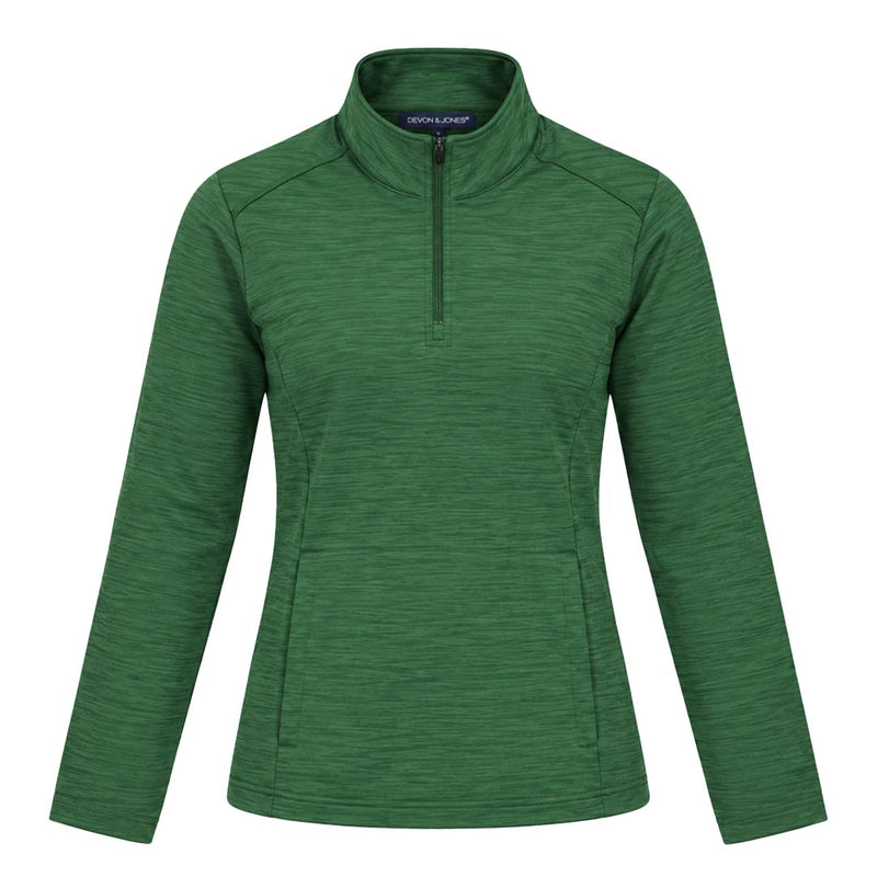 Devon & Jones - Women's Newbury Melange Fleece 1/4 Zip Pullover (DG798W RN)
