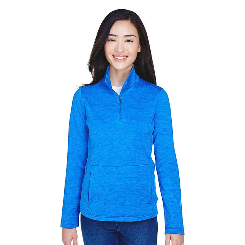 Devon & Jones- Women's Newbury Melange Fleece Quarter Zip Pullover (DG798W NK)