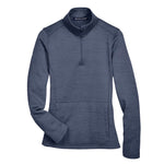 Devon & Jones- Women's Newbury Melange Fleece Quarter Zip Pullover (DG798W PN)