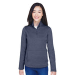 Devon & Jones- Women's Newbury Melange Fleece Quarter Zip Pullover (DG798W PN)