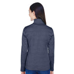 Devon & Jones- Women's Newbury Melange Fleece Quarter Zip Pullover (DG798W PN)