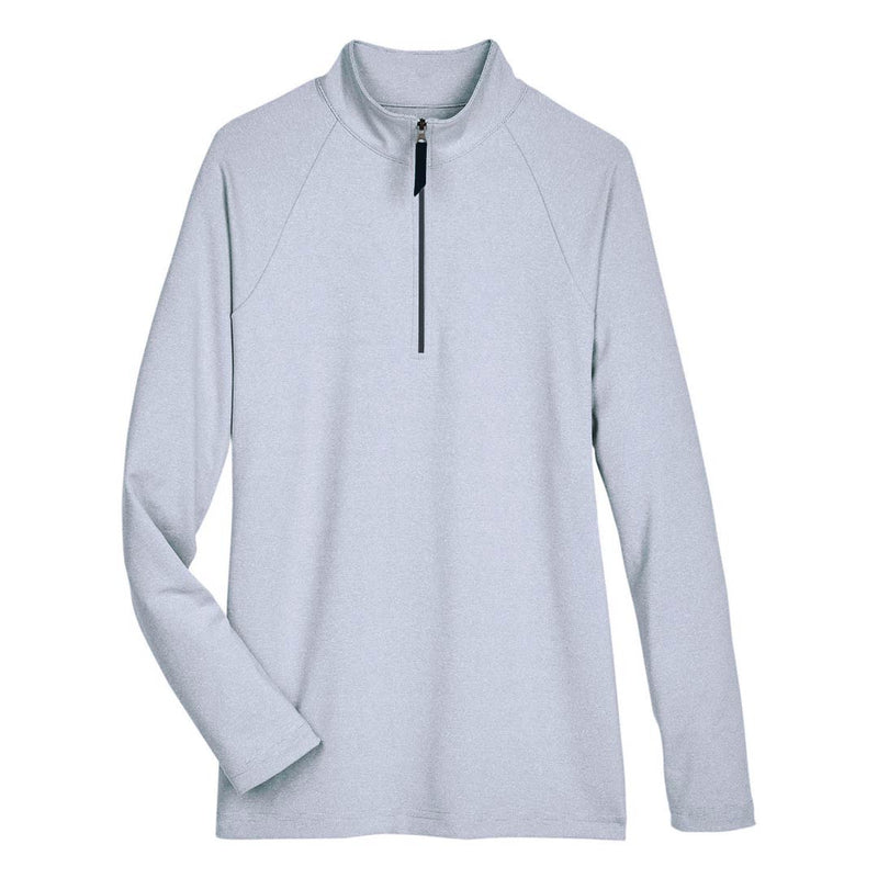Devon & Jones - Women's CrownLux Performance Micro-Stripe 1/4 Zip Pullover (DG480W NVY)
