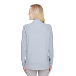 Devon & Jones - Women's CrownLux Performance Micro-Stripe 1/4 Zip Pullover (DG480W NVY)