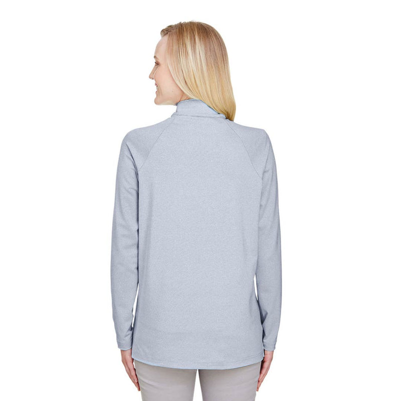 Devon & Jones - Women's CrownLux Performance Micro-Stripe 1/4 Zip Pullover (DG480W NVY)