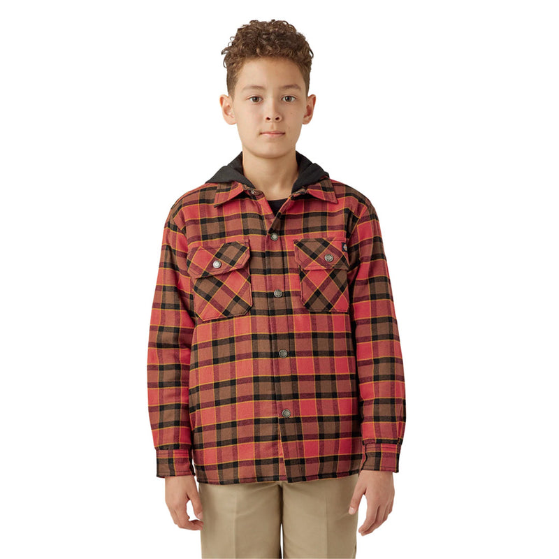 Dickies - Kids' (Junior) Quilt Lined Woven Twill Flannel Shirt Jacket (A85WVJ57)