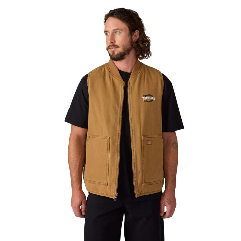 Dickies - Men's Dickies x Thrasher Reversible Quit Lined Padded Vest (A88IT0BD)