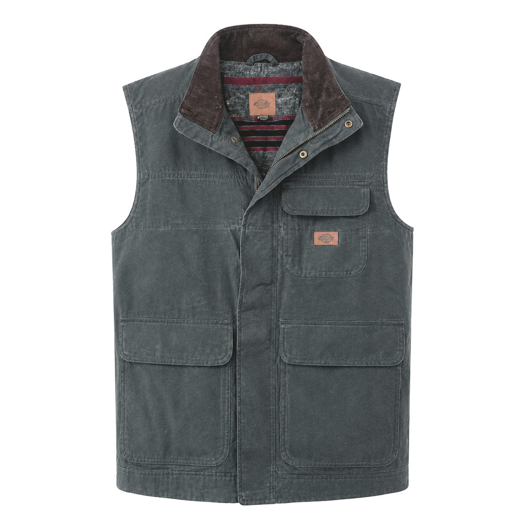 Dickies - Men's Fully Waxed Blanket Lined Woven Duck Canvas Vest