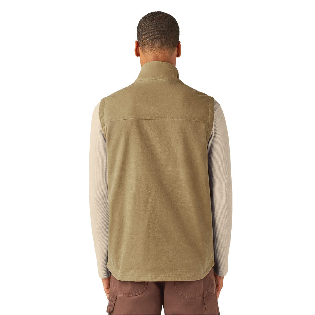 Dickies - Men's Fully Waxed Blanket Lined Woven Duck Canvas Vest