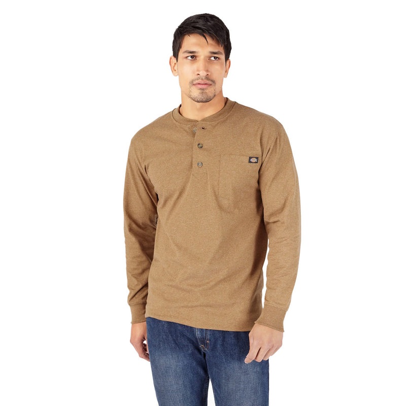 Dickies - Men's Heavyweight Long Sleeve Henley T-Shirt (WL451HBDH)