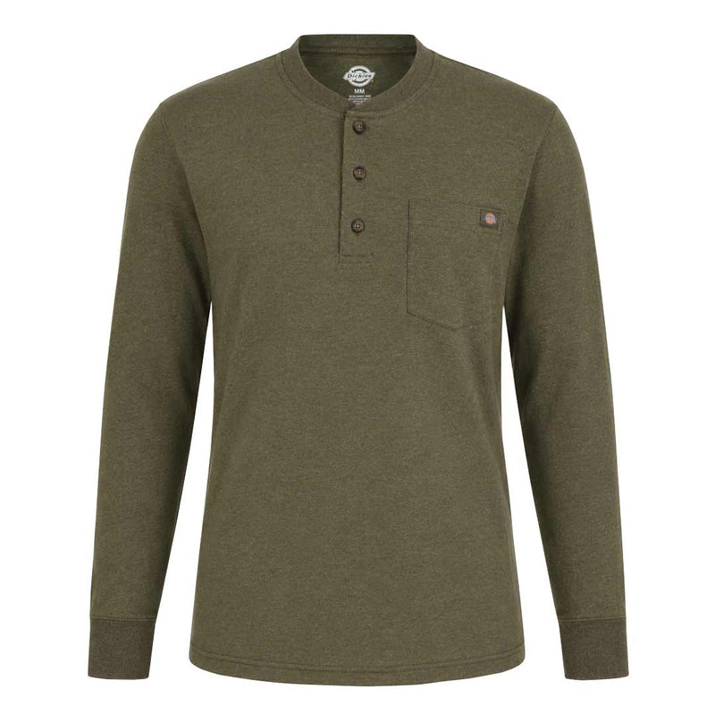 Dickies - Men's Heavyweight Long Sleeve Henley T-Shirt (WL451HMLD)