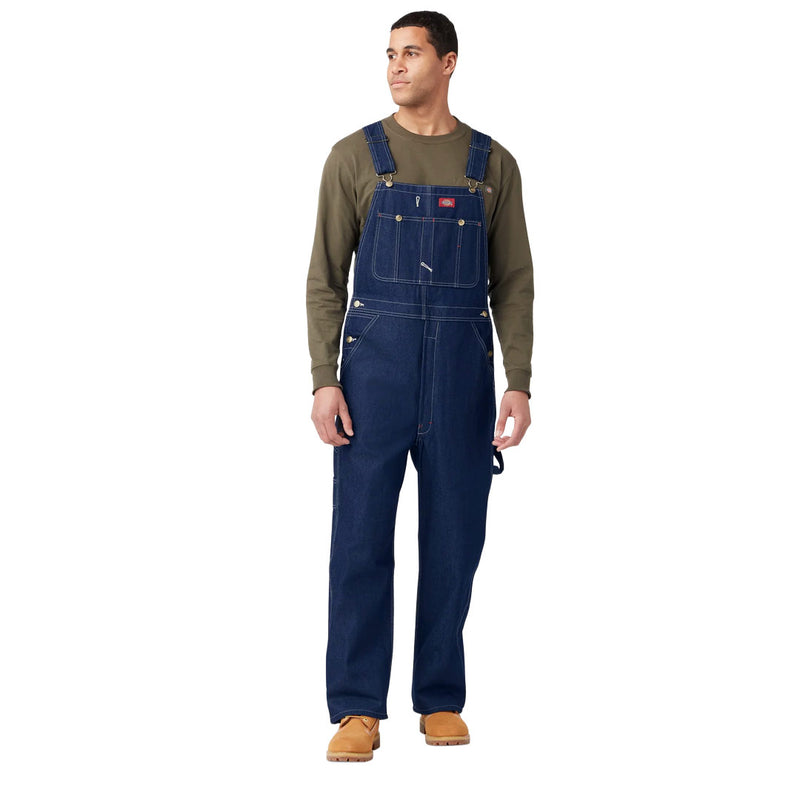 Dickies - Men's Indigo Zip Fly Bib Overalls (DB100RNB)