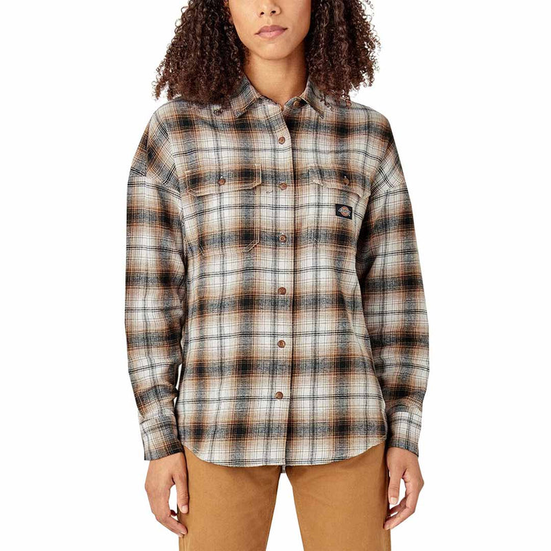 Dickies - Women's Flannel Plaid Long Sleeve Shirt (FLR52WPB)
