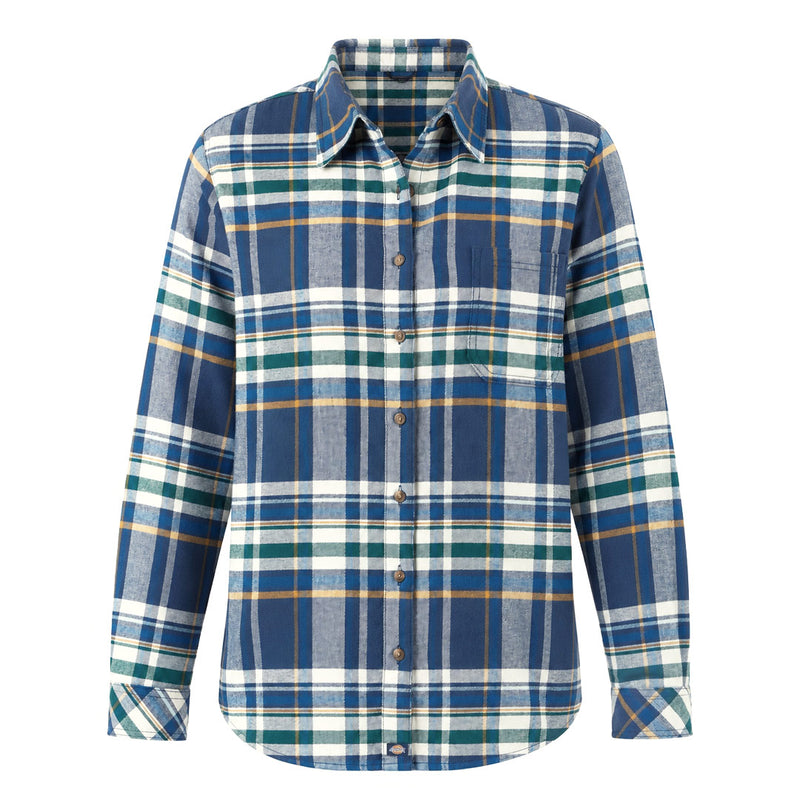 Dickies - Women's Long Sleeve Flannel Plaid Shirt (FL0750DM)