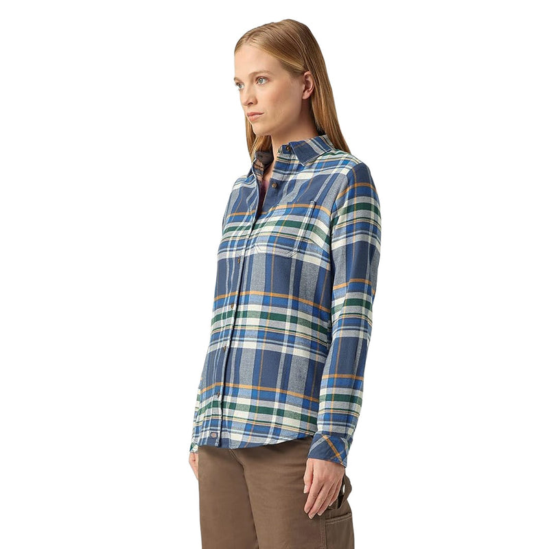 Dickies - Women's Long Sleeve Flannel Plaid Shirt (FL0750DM)