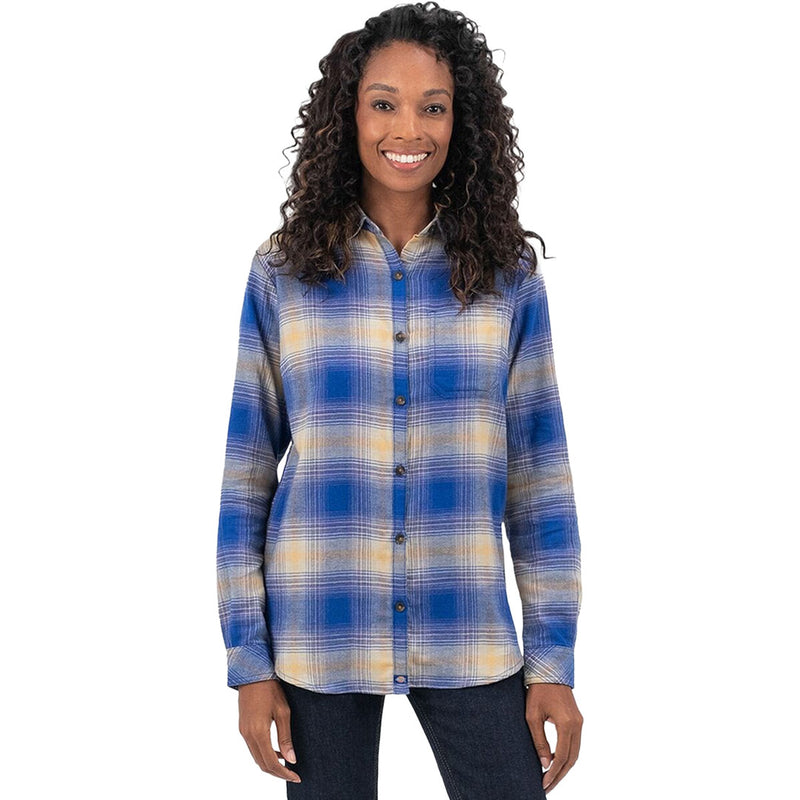 Dickies - Women's Long Sleeve Flannel Plaid Shirt (FL075C1J)