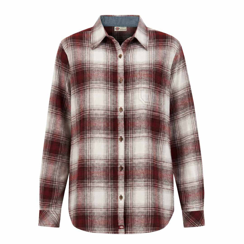 Dickies - Women's Long Sleeve Flannel Plaid Shirt (FL075C1X)