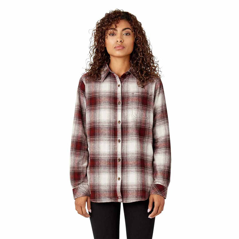 Dickies - Women's Long Sleeve Flannel Plaid Shirt (FL075C1X)