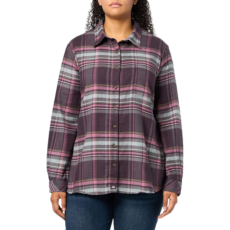 Dickies - Women's Long Sleeve Flannel Plaid Shirt (FL075J56)