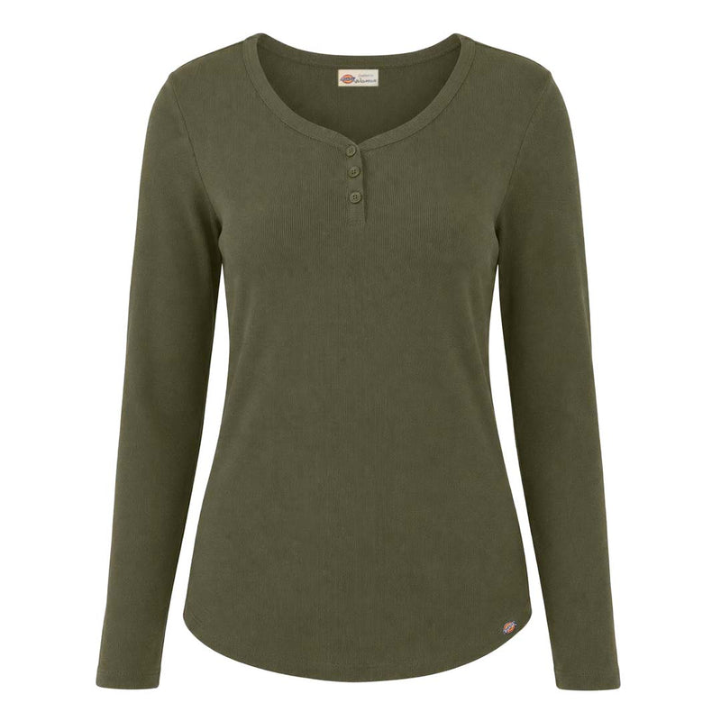 Dickies - Women's Long Sleeve Henley T-Shirt (FL097UOD)