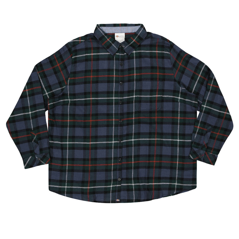 Dickies - Chemise en flanelle à carreaux à manches longues pour femme (grande taille) (FLW075A1W) 
