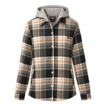 Dickies - Women's Quilted Woven Flannel Hooded Shirt Jacket (FJ076BLK)