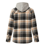 Dickies - Women's Quilted Woven Flannel Hooded Shirt Jacket (FJ076BLK)