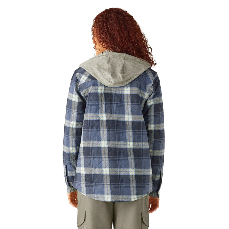 Dickies - Women's Quilted Woven Flannel Hooded Shirt Jacket (FJ076RI2)