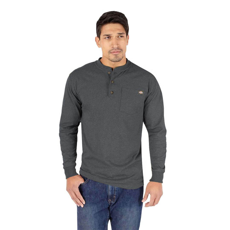 Dickies - Men's Heavyweight Long Sleeve Henley T-Shirt (WL451HDNH)