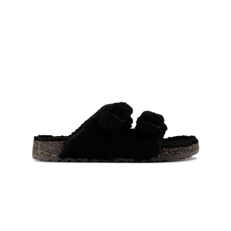Dockers - Men's 2 Buckle Sherpa Slippers (FMF6257ADK BLK)