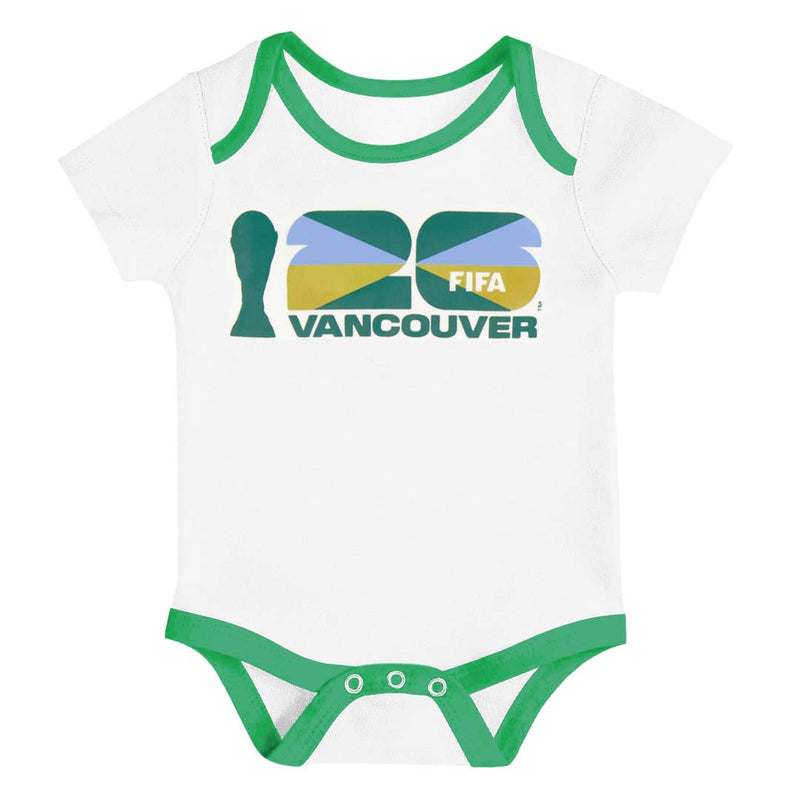FIFA - Kids' (Infant) FIFA World Cup 2026 Vancouver 3 Pack Creeper Set (HKII19AJR VAC)