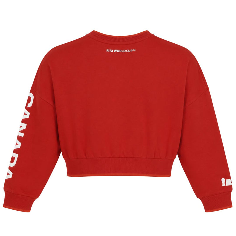 FIFA - Women's FIFA World Cup 2026 Canada Oversized Crop Crewneck Sweatshirt (HJILA9AES CAN)