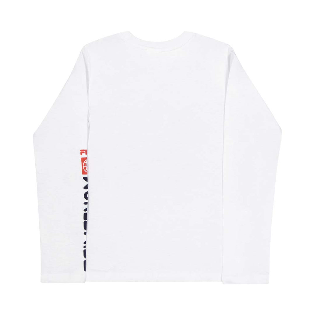 FILA - T-shirt graphique à manches longues pour enfants (junior) (82FB40 WHT) 