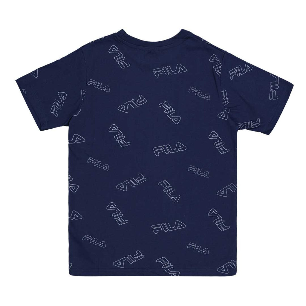 FILA - T-shirt avec logo AOP pour enfants (juniors) (82FB57 NVY) 