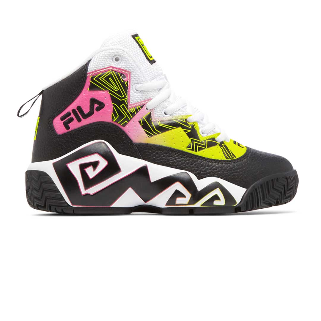 Kids black fila trainers on sale