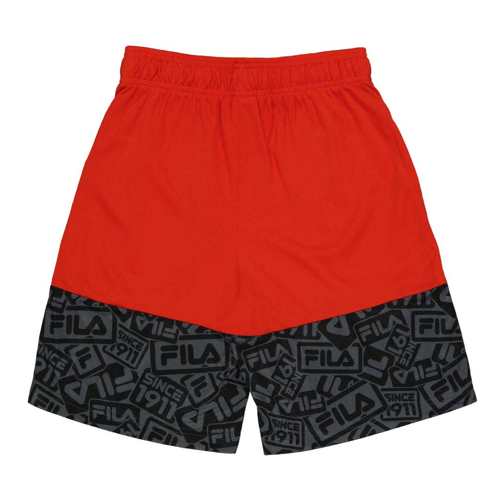 FILA - Short AOP en maille pour enfants (junior) (81FA88 ROUGE) 