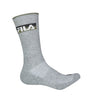 FILA - Men's 3 Pack Athletic Crew Socks (FW0103 BLKGRYCHAR)