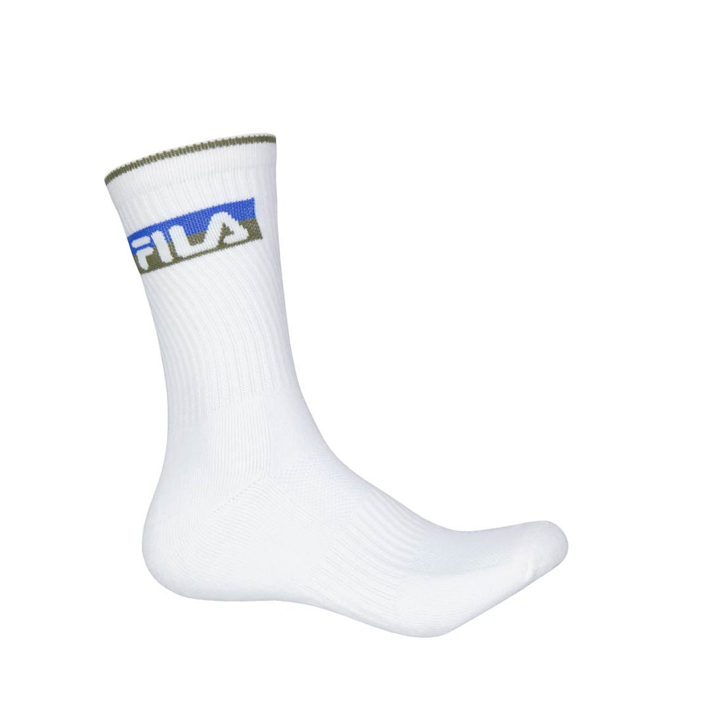 FILA - Chaussettes M Ath Ple-Rub Crew, paquet de 3 (FW0103 WHT)