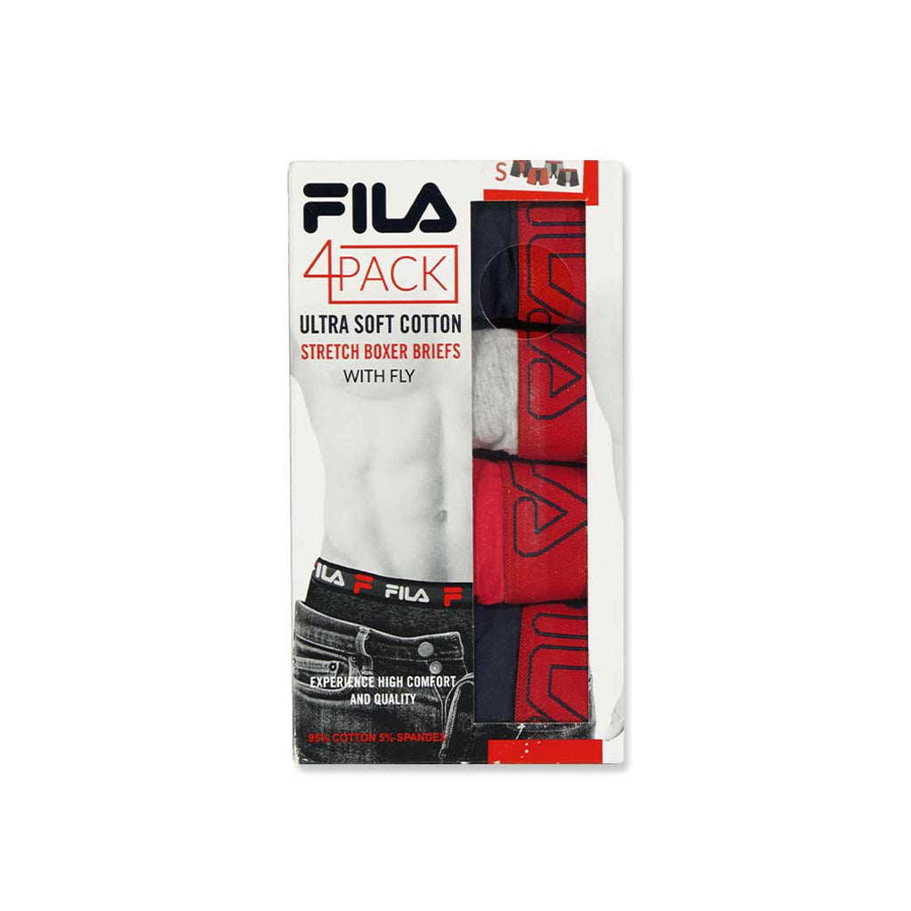 FILA - Lot de 4 boxers pour homme (FM312BXCS28 600)
