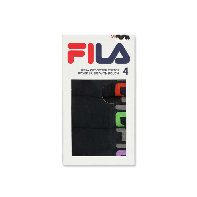 FILA - Lot de 4 boxers pour hommes (FM412BXCS16 001) 