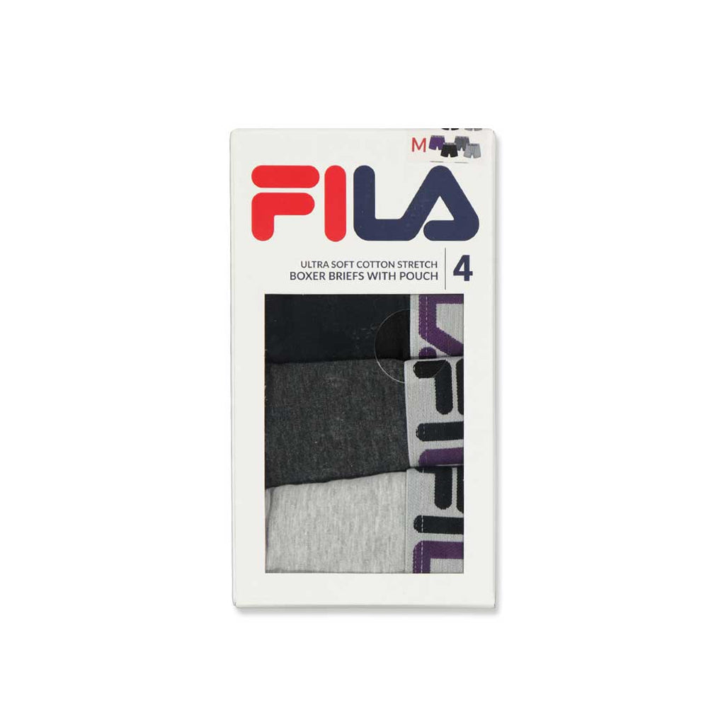 FILA - Lot de 4 boxers pour hommes (FM412BXCS16 259)