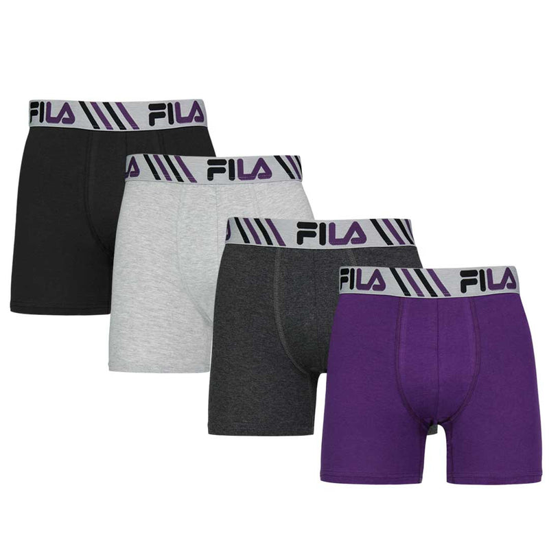 FILA - Lot de 4 boxers pour hommes (FM412BXCS16 259)