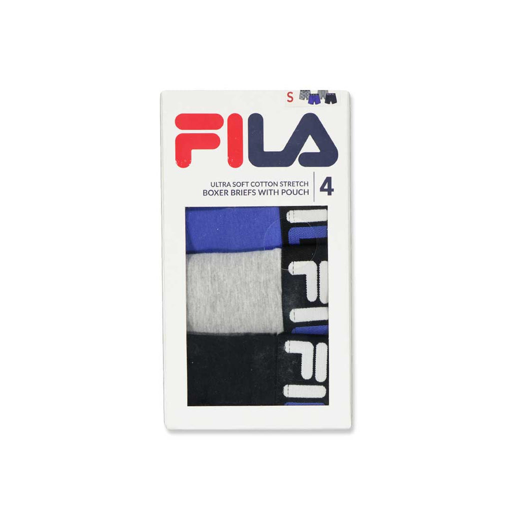 FILA - Lot de 4 boxers pour hommes (FM412BXCS16 400) 