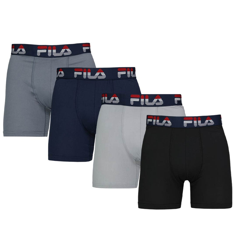 FILA - Lot de 4 boxers pour hommes (FM412BXPB13 702) 