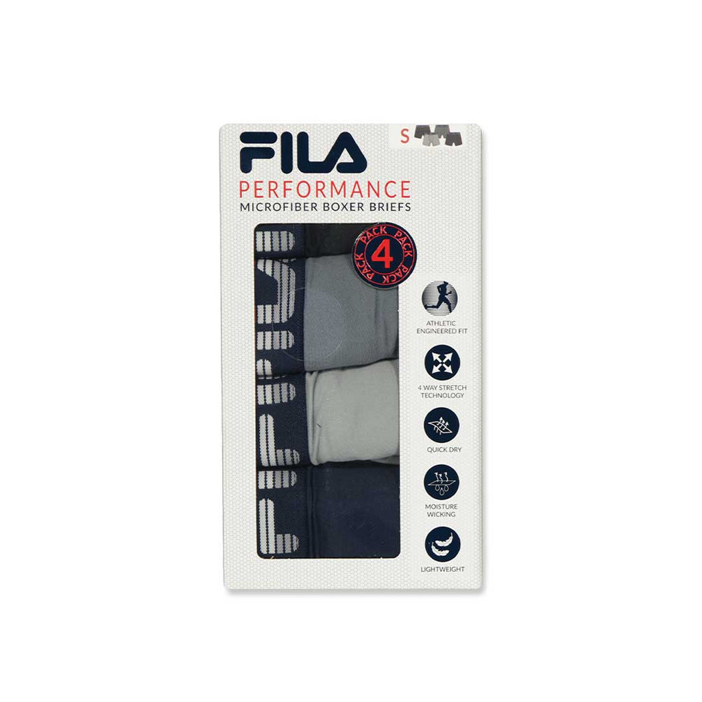 FILA - Lot de 4 boxers pour hommes (FM412BXPB13 702) 