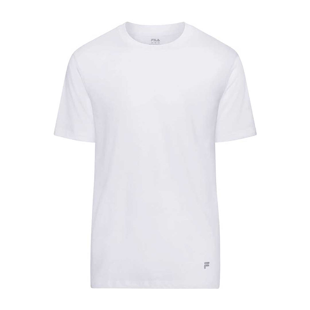 FILA - Lot de 4 t-shirts à col rond pour hommes (FM0114CT23 100) 