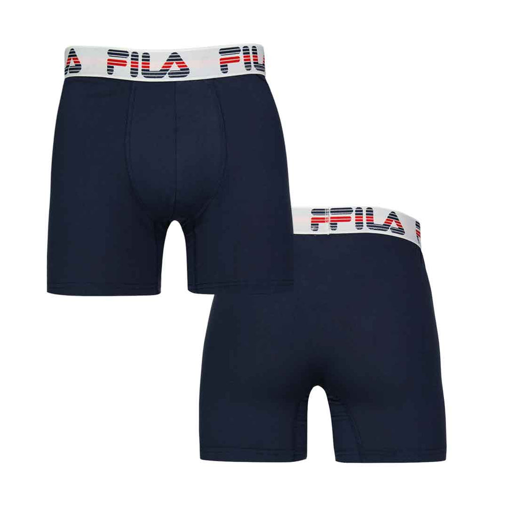 FILA - Lot de 4 boxers en élasthanne pour hommes (FM412BXPB13 700) 