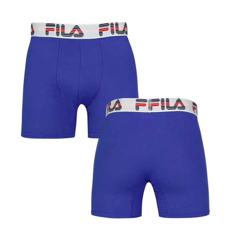 FILA - Lot de 4 boxers en élasthanne pour hommes (FM412BXPB13 700) 